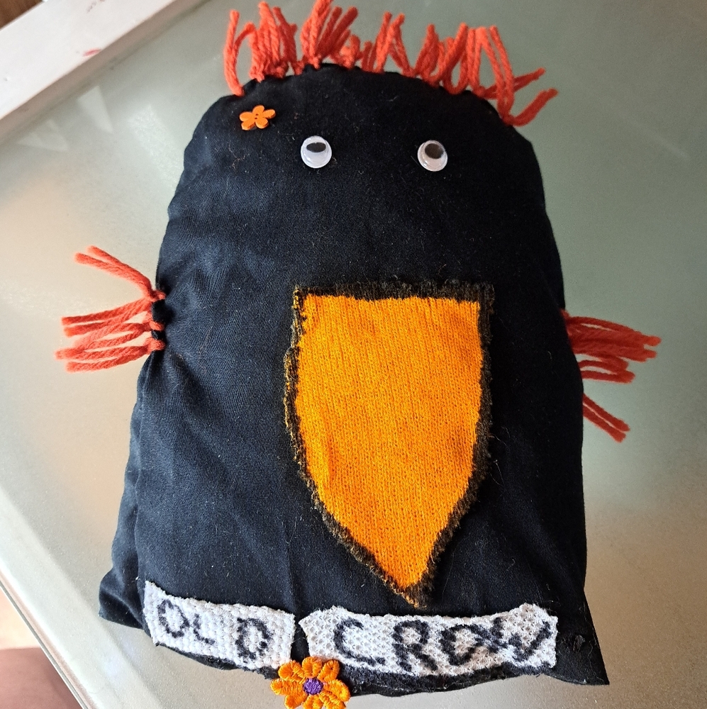 Primative Old Crow 11.5" Handmade And Ready For Halloween